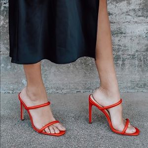 Lulus Red Square-Toe High Heels 6